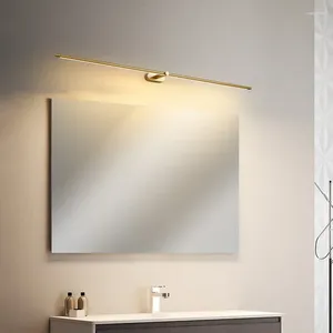 Настенные светильники Современные светодиодные зеркальные светильники в черном/золотом/белом цвете Ванная комната Туалеты