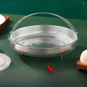 Double Boilers Multifunctional Drain Basket Stainless Steel Rice Steamer Household Pressure Cooker Rack Kitchen Accessories