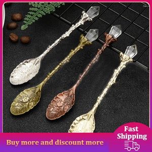 Kaffescoops 1/2st Nordic Creative Tea Spoon Retro Carved Milk Ice Cream Candy Dessert Kitchen Table Seary Bar Tool