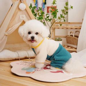 Vestuário para cães macacões de estimação de roupas de cor elegante macacão de jumfos aconchegoso calor de inverno para cães gatos design de quatro pernas confortável