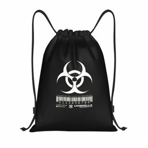 ombrelli Corporatis Videogioco Cosplay Zaino con coulisse Donna Uomo Sport Palestra Sackpack Pieghevole Shop Bag Sack 638q #