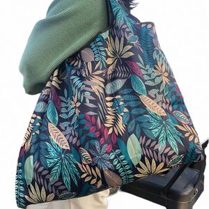 nyl Foldable Recycle Shop BagEco Friendly Ladies Reusable Shop Tote Bag Floral Fruit Vegetable Grocery Pocket 00pn#