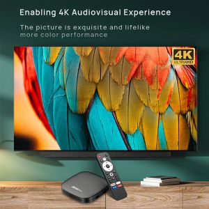 HI96 Pro TV Box Android 11 GK63 с ATV UI Quad Core Cort Cortex A55 Поддержка 4K 2.45G Wi -Fi Bt Build в BT Voice Demote Set Top Box