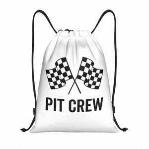 custom Race Car Pit Crew Geblokte Vlag Drawstring Tas Voor Training Yoga Rugzakken Vrouwen Mannen Racing Sport Gym Sackpack 52n0#