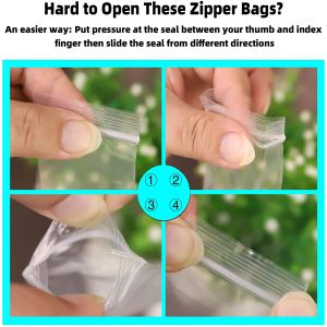 Толстый маленький прозрачный заклятый замок пластиковые пакеты Reclosable Прозрачная пакетная упаковка на Ziplock Marge Sacds Упаковка