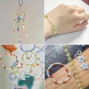 2000pcs 2 mm farbenfrohe japanische Glassamen lose Perlen runde Abstandshalterperlen für Schmuck Herstellung von DIY -handgefertigtem Armbandzubehör machen