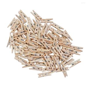 Quadros 30 pcs Cor Original Natural De Madeira PO Clips Mini Roupas Multi-Função Papel Mensagem Pegs (35x07cm)