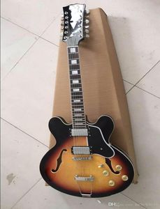 Bütün ucuz çin gitar yeni varış 12 telli elektro gitar es modeli Sunburst 1611025214955