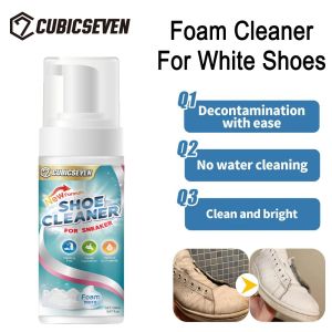 Cubicseven da 150 ml di scarpa bianca scarpa bianca svuota in schiuma bianca pulitore sbiancante per le scarpe da ginnastica per la pulizia di pulizia