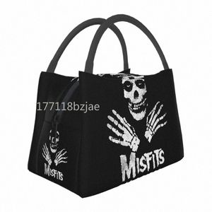 Horror Punk Misfits Lancheiras isoladas para mulheres Resuable Cooler Thermal Food Lunch Box Office u2ZE #