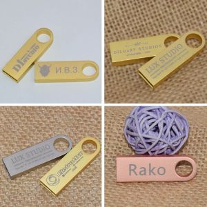 100PCS Free Custom LOGO USB Flash Drive 2GB 4GB 8GB 2.0 High Speed Pen Drive 16GB 32GB 64GB Pendrive metal usb sticks with key