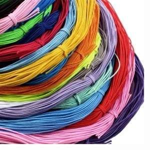 Fili per perline elastico intrecciato da 1 mm 24 m Fili per perle di perline allunga in tessuto cordatura per artigianato per gioielli che producono 23 colori