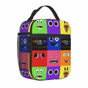 rainbow Friends Characters Faces Insulated Lunch Bag Portable Meal Ctainer Cooler Bag Lunch Box Tote Outdoor Food Storage Bags r7tW#