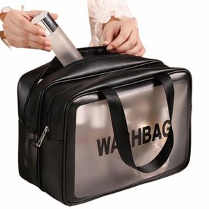Travel Origanizer Extra Large Transparente Dry Wet Separati Makeup Bag para viagens e casa Z7wo #