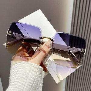 Luxury Designer Sunglasses Online Shop 2023 h Style Small Fragrance Shake Audio Tape Goods Live Ins Red Frameless Fashion Ppdl