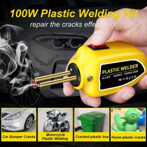 Ny Plastic Welder Mini 100W Heat Gun Hot Stapler Plastic Welding Machine Car Bumper Electronic Soldering Reparation Tools Kit