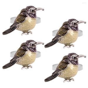 Pierścień na serwetce stołowej pierścień dekoracyjne metalowe dekorowanie ptaków uchwyt do jadalni szopki