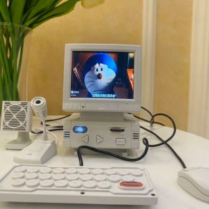 Traditional Computer Style Electronic Game Player 3.5-inch LCD Screen CRT Computer Support Built-in 180 Games Support MP4 Video