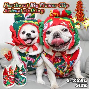 Dog Apparel Puppy Clothes Fall And Winter For Animal Chinese Style Small Pets With The Same Welcome To Year Clothing