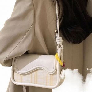 cherry Meatballs x South Wind Co branded Half cooked Lover Underarm Bag Women's Summer Cream Bag Single Shoulder Crossbody Bag F84n#