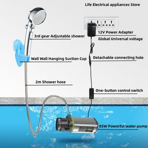 Bomba de banho móvel portátil portátil do chuveiro elétrico Bomba Autal aquecedor pequeno haste de água quente USB pode ser conectada à energia móvel