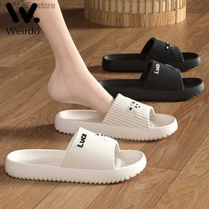 home shoes New Summer Women MenS Slippers Indoor Bath Thick Platform Non-Slip Home Flip Flops Cute Cartoon Bear Beach Sandals Ladies Shoes Y240401