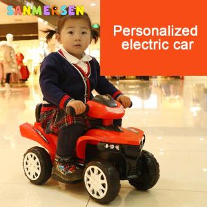 Barn Elektriska terrängbilar Dual Drive Automobile Motorcykel som laddar 4 hjul Motorbil Musikbelysning på bilar för barn