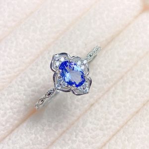 Ringar Natural Tanzanite Women's Ring 925 Sterling Silver Intense Gem Clean