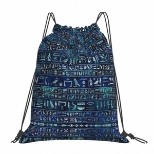 Sier On Blue Painted Texture V-Wikinger Alter Coole tragbare Shop Kordelzug Taschen Reitrucksack Gym Kleidung Aufbewahrung Rucksäcke W9aD #