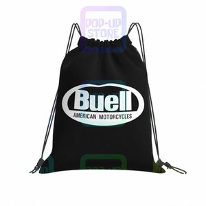 buell Cafe Racer Racing Logo Drawstring Bags Gym Bag Newest Creative Shop Bag Outdoor Running O3a6#