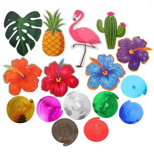 Party Decoration Hawaiian Spiral Home Decor Tropical Swirl Luau Hanging Decorations Supplies Themed Ornaments Pvc Banquet