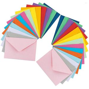 Gift Wrap 50pcs Colorful Cards Holder Solid Color Envelopes Po Letrer