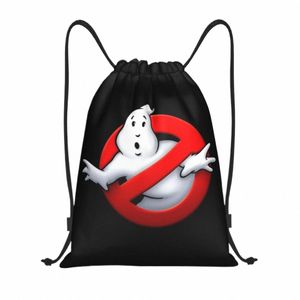 Ghost Buster Logo Сумки на шнурке Женщины Мужчины Портативный спортивный тренажерный зал Рюкзак Сверхъестественное Комедийный фильм Тренировочные рюкзаки C5zQ #