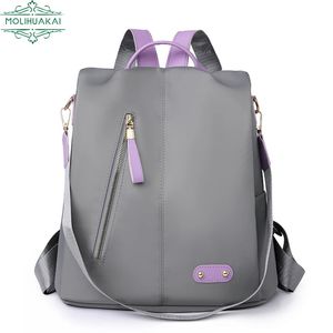 Casual Women Oxford Backpacks Ladies Antitheft Bagpack Large Pacader Bags Bags Teenager Girls Travel Rucksack Mochila 240329