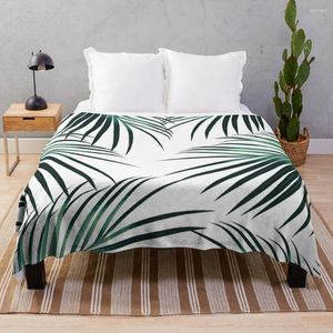 Blankets Green Palm Leaves Dream #3 #tropical #decor #art Throw Blanket Giant Sofa For Winter Flannels