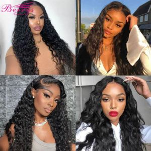 Water Wave 13x6 HD Lace Frontals Brazilian 13x4 Small Knot Natural Hairline 4x4 Virgin Hair Extensions Transparent Lace Frontal