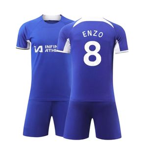 Erkek Kız Enzo Fan Edition Rugby Futbol Gömlek Erkekler ve Çocuklar Evde Oyunlar Futbol Forma Kitleri Kısa Kollu Üniformalar 240318