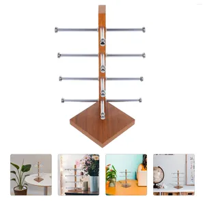 Decorative Plates Glasses Display Stand Frames Wooden Sunglasses Holder Rack Desk Aluminum Alloy Eyeglasses Organizer