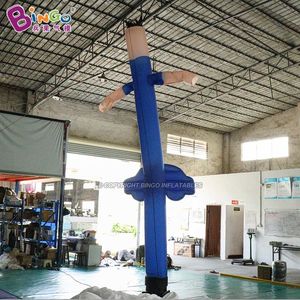 6M Height Party Event Advertising Inflatable Air Sky Dancer Cartoon Tube Man With Car For Outdoor Decoration With Blower Toys Sports