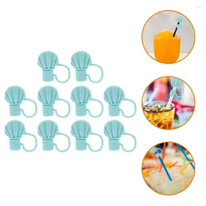 Copos descartáveis palhas palha plug poeira cobre tampas reutilizáveis silicone topper dicas toppers para tumblers tampas bonito