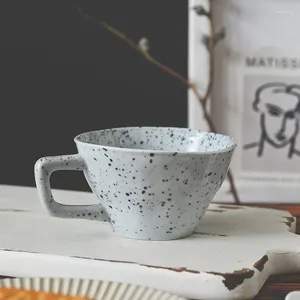 Tazze Tazza con inchiostro maculato Tazza da caffè personalizzata fatta a mano Latte 200 ml Design piccolo in ceramica