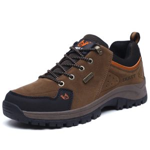 Boots 2022 Unisex Leather Hiking Shoes Men Winter Warm Fur Non Slip Sneakers Women Suede Outdoor Footwear Boy Spring Summer Waterproof