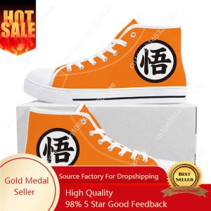 Schuhe Hot Dragon Master Goku Logo High Top Sneakers hochwertige Herren Frauen Teenager Leinwand Sneaker Freizeitpaar Schuhe Benutzerdefinierte Schuh