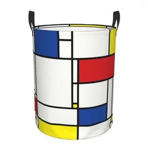 Мешки для стирки Piet Mondrian, минималистичная корзина De Stijl, складная корзина для хранения одежды большой емкости, современное искусство, детская корзина