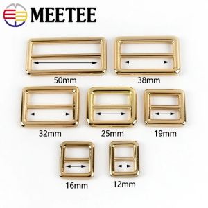 5/10pcs 12-50mm Metal Ring Burchle Strap Fivelas de correias Tri-lide Slider Ajuste Ajustador de gancho de gancho Sacos DIY Acessórios