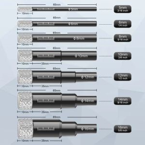 Brazed Dry Ceramic Tile Diamond Drill Bit Core Drilling Bits Marble Granite Vitrified Tile Hole Opener Woodworking punching Tool