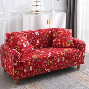 Chair Covers 2024 Elastic Sofa Cover Living Room Decora Family Furniture Protective 1/2/3/4 Seat Christmas