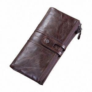 Oryginalne skórzane portfele kontaktu dla mężczyzn LG Casual Bifold Men Men Clutch Portfel Portfel Holder Moneta Portiska Mey Clip Portfels S0RK#