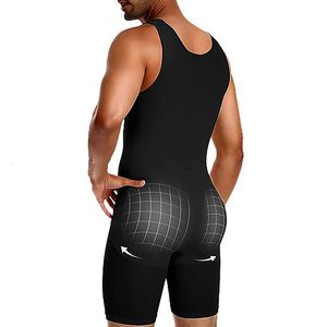 Homens Compressão Shapewear Hip Enhancer com Almofadas Barriga Controle Bodysuit Cintura Trainer Full Body Shaper Camisas Shorts Slim Barriga 240327