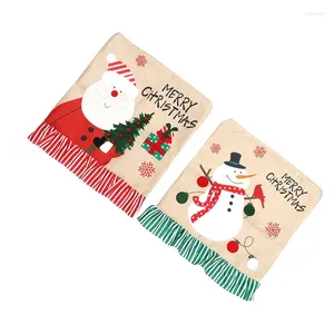 Capas de cadeira Capa de Natal Protetor lavável de Papai Noel para decoração festiva de Natal fácil de usar